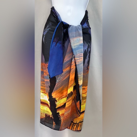 Colleen Lopez Other - Colleen Lopez Cover Up Wrap One Sz Beach ocean‎ view palms sunset